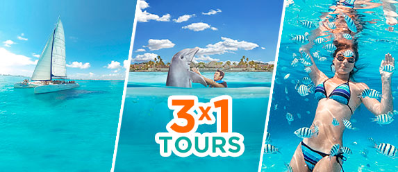 Tour-IslaMujeres-Catamarán-mas-Nado-delfines